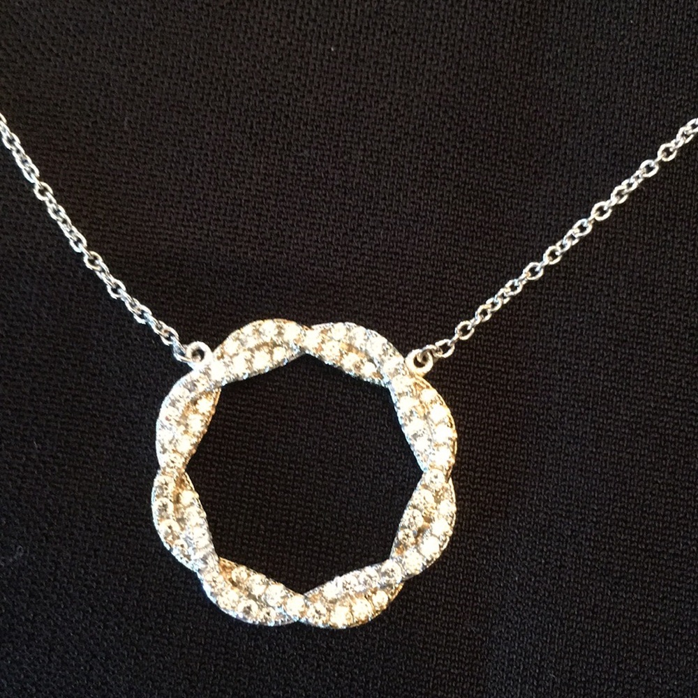 STERLING SILVER NECKLACE WITH ZIRCONIA - Picture 3 of 3